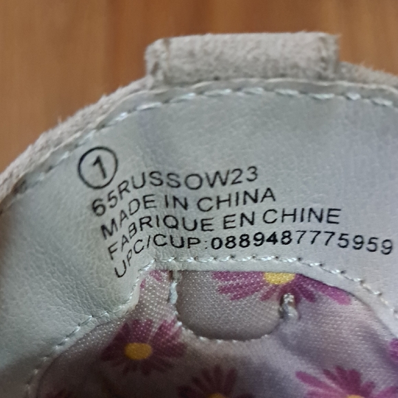 Kids' Beige Pink Suede Cowboy Boots. Western Cowgirl - Picture 7 of 9